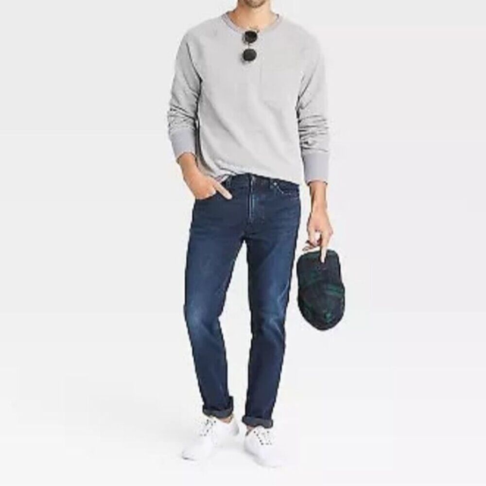 Men's Goodfellow & Co 5 Pocket Skinny Fit Jeans (34 x 32) Dark Blue - NEW!!!